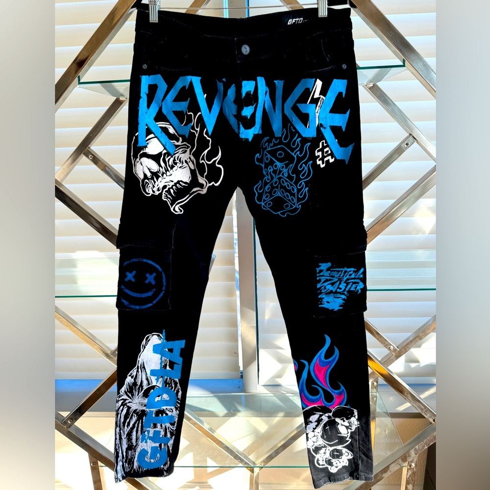 GFTO Los Angeles Jeans Sz 36 Revenge Streetwear Rare
